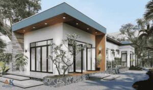 Mẫu nhà ống đẹp cấp 4, 1 tầng